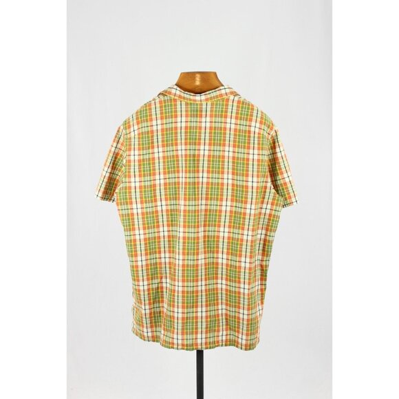 NUDIE Brandon Madras Check Cotton Short Sleeve Button Down Shirt, Size XL - Picture 2 of 15